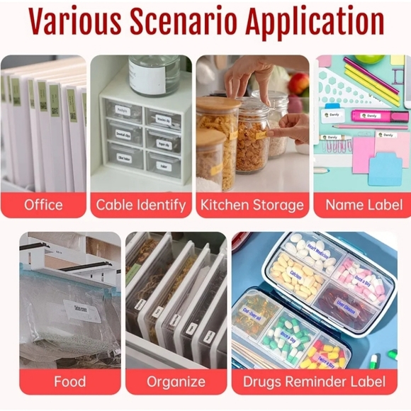 *Brand New* Label Makers Machine w. Tape Built-in Cutter Portable Bluetooth - Picture 3 of 7